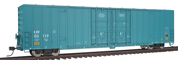 60' National Steel Hi-Cube Boxcar -- Louisville & Wadley Railway Company (turquiose)