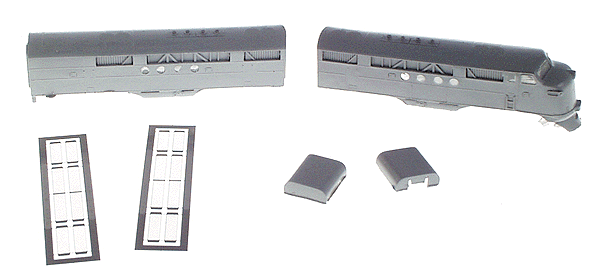 Undecorated Body Shells -- EMD FT A/B Set (A Unit w/Single Headlight)