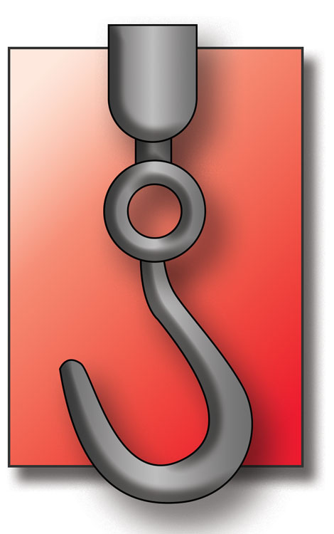 Hooks -- Scale 8" 20.3cm (unpainted) pkg(12)