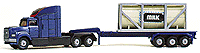Trucks -- Flatbed w/Tank Container