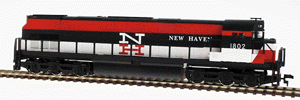 Diesel Alco C628 Powered -- New York, New Haven & Hartford #802 ("McGinnis" Scheme)