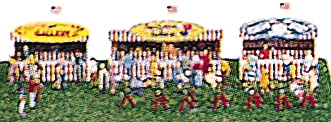 Concession Booths -- Set #1: Shooting Gallery, Dart & Balloon Game and Birthday Game