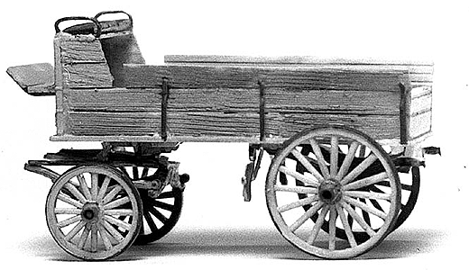 Farm Wagon - Kit -- With 2-Horse Team & Driver