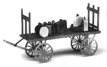 Depot Baggage Wagon - Kit -- With Luggage pkg(2)