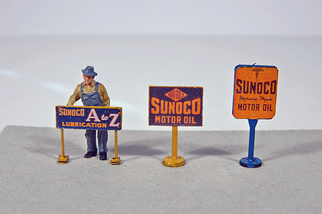 Vintage Gas Station Curb Signs -- Sunoco pkg(3)