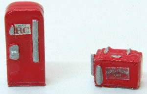 Custom Soda Machine Set -- RC Cola 1 Upright, 1 Chest Style