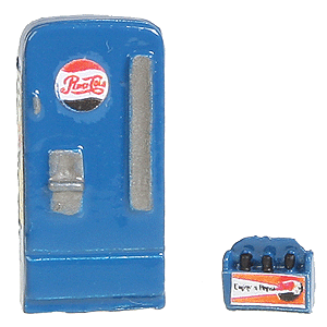Upright Soda Machine w/Case -- Pepsi Cola
