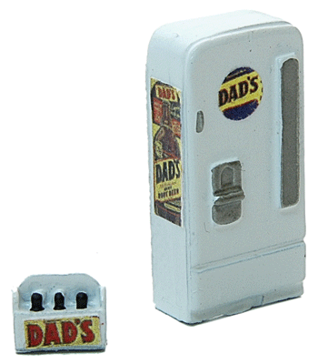 Upright Soda Machine w/Case -- Dad's Root Beer