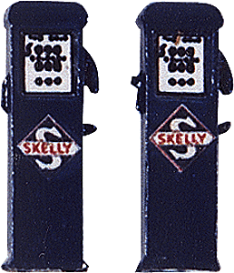 Deluxe Custom Gas Pumps - Painted -- Skelly