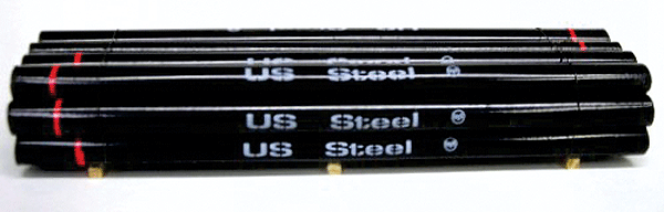 14-Pipe Stack Load -- US Steel (black) 34' Scale
