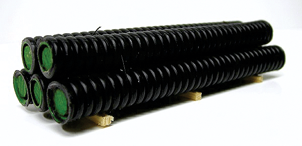 Freight Car Load -- Large Corrugated Plastic Pipe Load