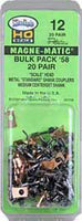#12 Bulk Pack #58 Scale Knuckle Couplers -- No Draft Gear Boxes 20 Pair
