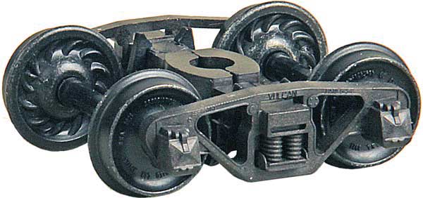 Vulcan Double Truss Trucks w/33" Code 88 Ribbed-Back Metal Wheels -- pkg(2)