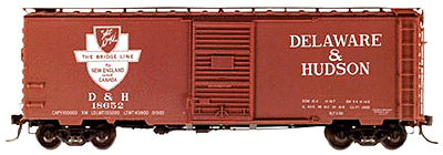 40' PS-1 Boxcar w/6' Youngstown Door -- Delaware & Hudson #18652 (Boxcar Red, white lettering & "Bridge Line" Hera