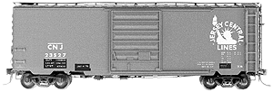 PS-1 Boxcar w/Miner Brake Wheel -- CNJ #23527 (Boxcar Red,white lettering) w/8' PS Door