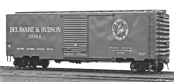PS-1 50' Boxcar with 8' Door - Ready to Run -- Delaware & Hudson #22164 (As-Delivered, 1956; Red Oxide)