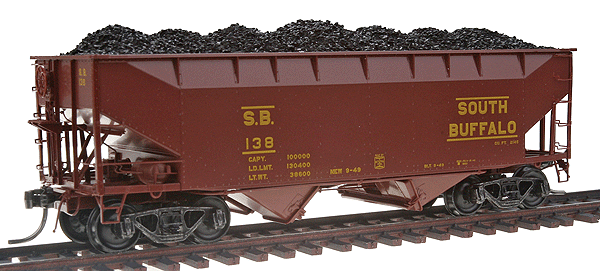 50-Ton 2-Bay Open Hopper w/Lump-Egg Coal Load -- South Buffalo Railroad Company #138 (Boxcar Red)