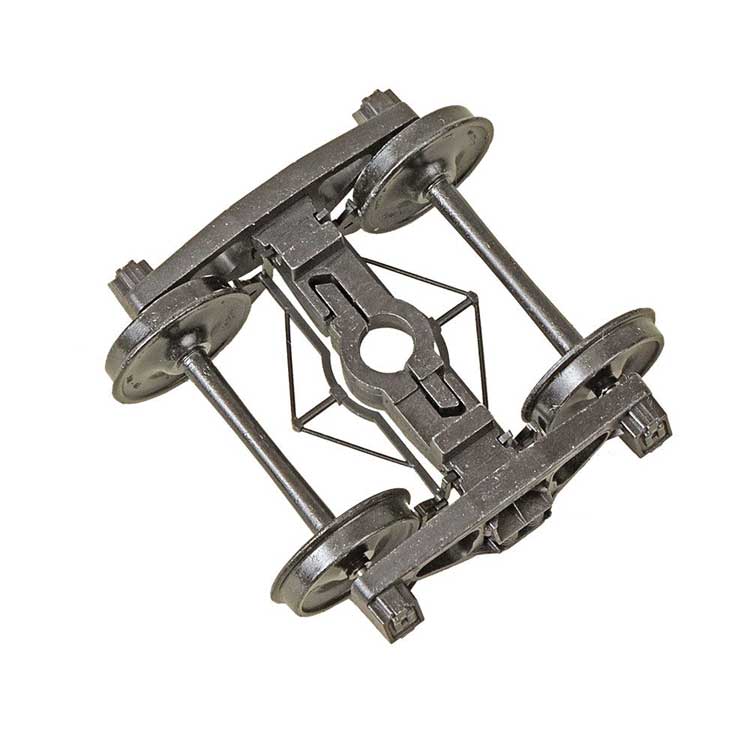 AAR Bettendorf Style Metal Trucks - 2-Rail -- 33" Smooth Back Metal Wheels 1 Pair-2