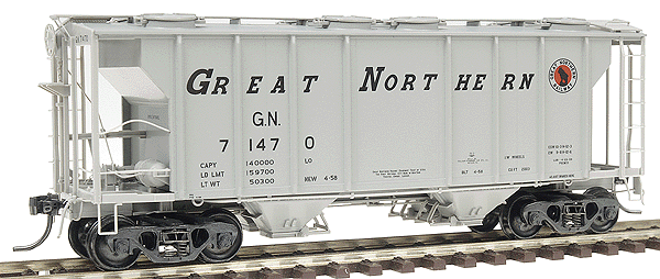PS-2 2-Bay Rib Side Hopper - Hat Rib & Tube Defect Card Holder -- Great Northern #71470 (Alkali Resisting Light Gray)