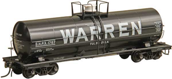 ACF 11,000-Gallon Tank Car - Ready to Run -- Warren #1767 (Full Platform, Built 1948, Factory New, black)-1