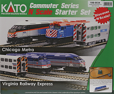 F40PH Commuter Train Starter Set -- Virginia Railway Express