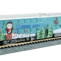 Operation North Pole Christmas Train-Only Set - Standard DC -- Metra F40PH & 3 Bi-Level Commuter Cars (2017 ONP Scheme; blue, red, green)