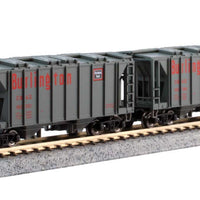 ACF 2-Bay Covered Hopper pkg(8) - Ready-to-Run - 2 Each of 4 Roadnames -- Santa Fe; Chicago, Burlington & Quincy; Union Pacific; Chesapeake & Ohio
