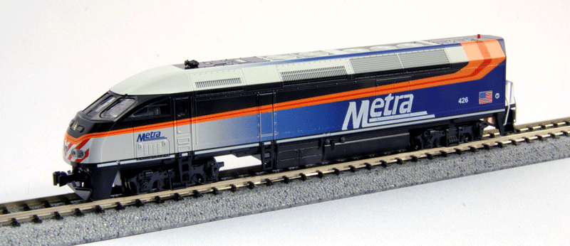 Motive Power Industries MP36PH - Standard DC -- Metra #426 (gray, blue, orange, black)