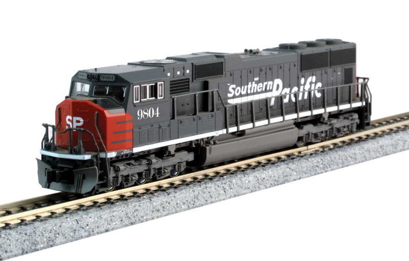 EMD SD70M with Standard Flat Radiators - LokSound and DCC -- Southern Pacific 9804 (gray, red, Speed Lettering)