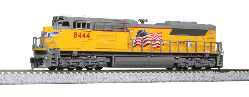 EMD SD70ACe - Sound and DCC -- Union Pacific 8444 (Armour Yellow, gray; Building America Logo, US Flag)