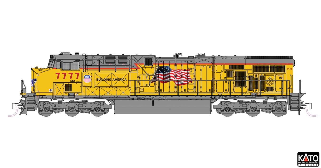 KATO GE ES44AC UP #7777 Nゲージ GE ES44AC GEVO - Standard DC -- Union Pacific #7777 (Armour Yellow