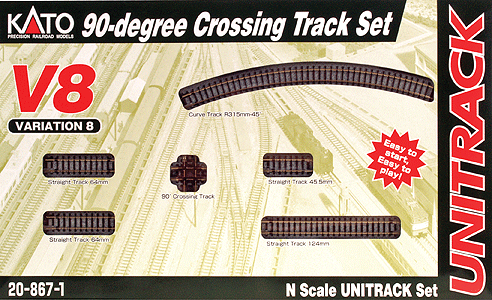 Unitrack V8 Set -- 90-Degree Crossing Track Set