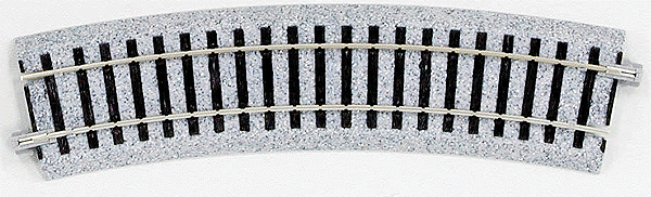 Curved Roadbed Track Section - Unitrack -- 222.5 Degree Sections, 16-7/8" 430mm Radius pkg(4)
