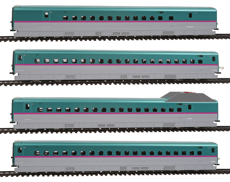 E5 Hayabusa Shinkansen Bullet Train Add-On Train-Only Set - Standard DC -- East Japan Railway Company (JR East) (Matches #381-3516)