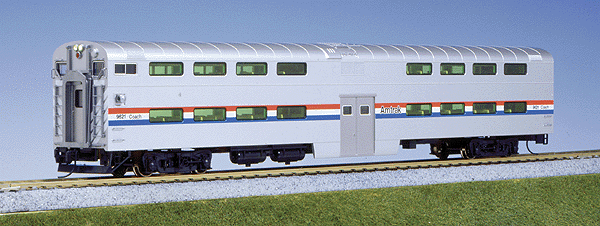 Pullman Bi-Level 4-Window Cab-Coach - Ready to Run -- Amtrak (Phase III)