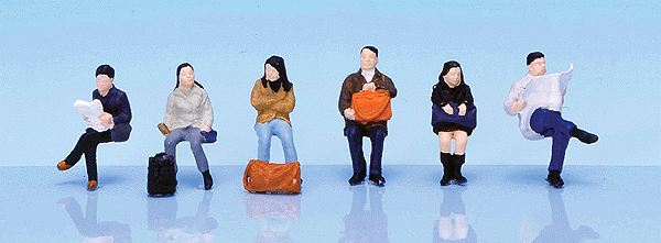 Figures pkg(6) -- Sitting w/Bags