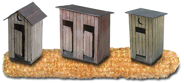 Laser Cut Model Kits - Outhouse -- Variety Pack