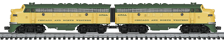 Gold Line(tm) Diesel F7 A-A Set Powered -- Chicago & North Western w/Lionel RailSounds(tm), TMCC, Smoke & Electrocouple