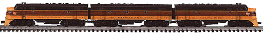 GOLD Line (TM) Diesel F7 A-B-A Set Powered -- MILW Hiawatha w/Lionel RailSounds (TM) Digital Sound & TMCC (TM)