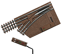 O27 Gauge 42" Radius Switch -- Remote Right Hand