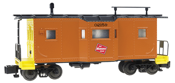 Illuminated Caboose -- Milwaukee Road