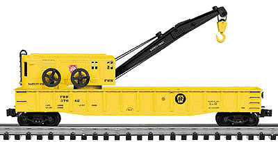 Gold Line (TM) Die Cast Gondola w/Crane -- Pennsylvania Railroad