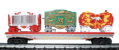 Classic Flatcar -- Circus w/3 Wagons