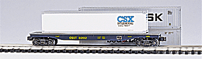 Classic Flatcar CSX Transportation with stakes