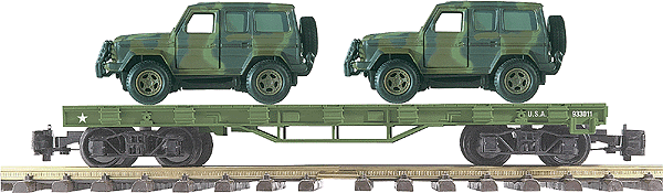 Flatcar -- US Army w/2 SUVs