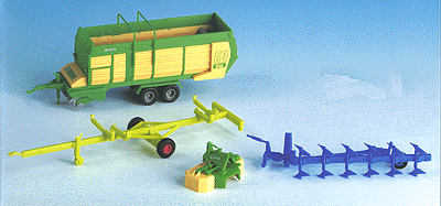 Farm Machinery -- Corn Harvester w/Trailers