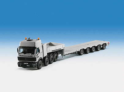European Tractor/Trailer - Mercedes SK 4-Axle Cabover w/Platform Trailer -- Grohmann Attollo