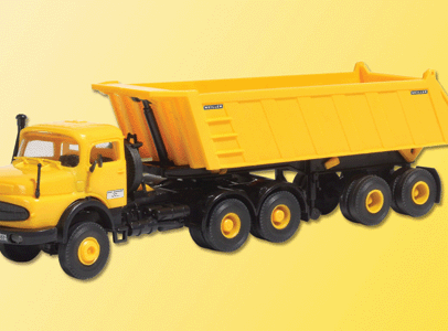 30 Years Kibri - European Construction Equipment -- Mercedes Articulated Sand/Gravel Truck - Meiller