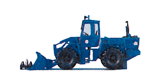 Assembled Models In Display Case -- THW Wheel Loader