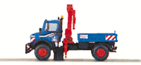 Assembled Models In Display Case -- MB Unimog w/Loading Crane